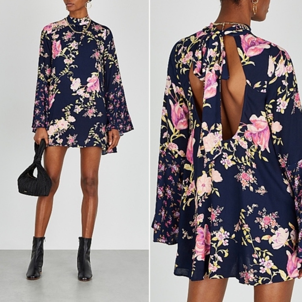 NWT | Free People | Tate Tunic Dress in Midnight Combo | Sz S